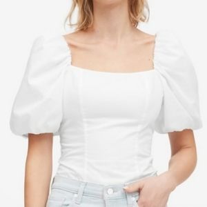 Banana republic puff sleeve top